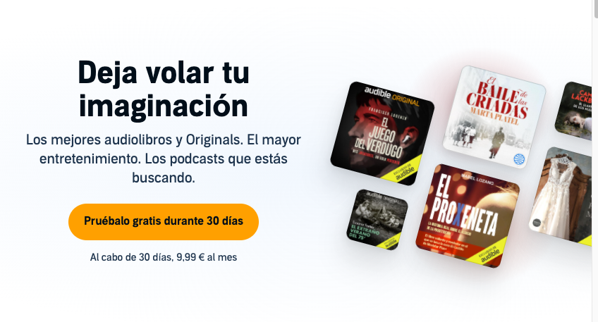 Pruébalo gratis en Audible